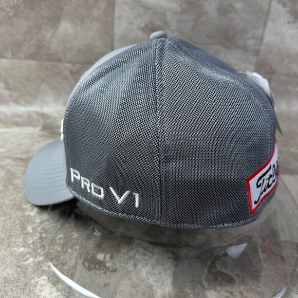 Titleist Tour Sports Mesh Grey White Fitted Golf Hat/Cap Pick Your Size! - Picture 10 of 12